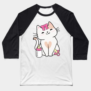 Cute Persian cat is a baby - girl Baseball T-Shirt